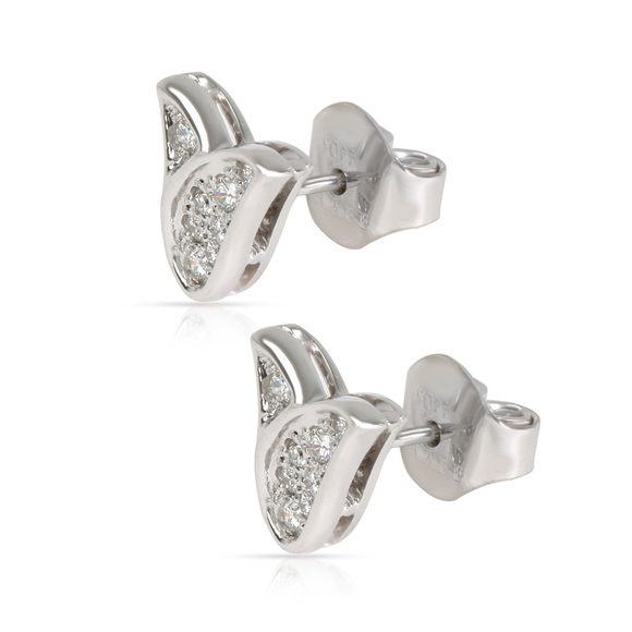 Graff Tulip Diamond Earring in 18K White Gold 0.22 CTW - Picture 2 of 4